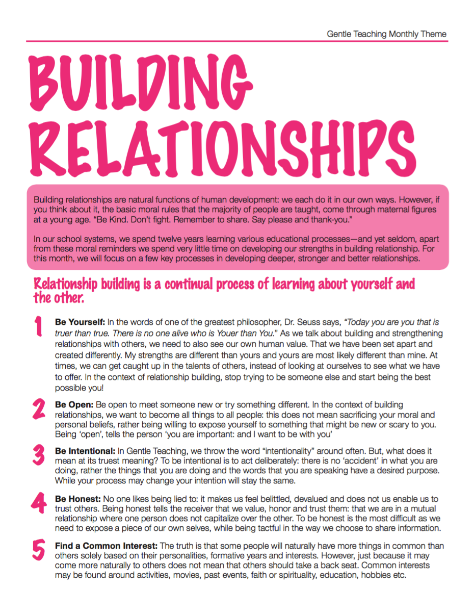Relationship activities. Working relationship meaning.
