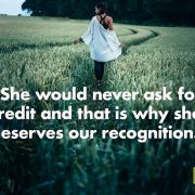 She would never ask for credit